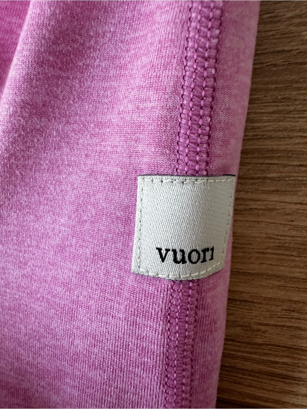 Vuori Pink Halo Foldover Pants Flare High-Rise Yoga Pants - Picture 3 of 9